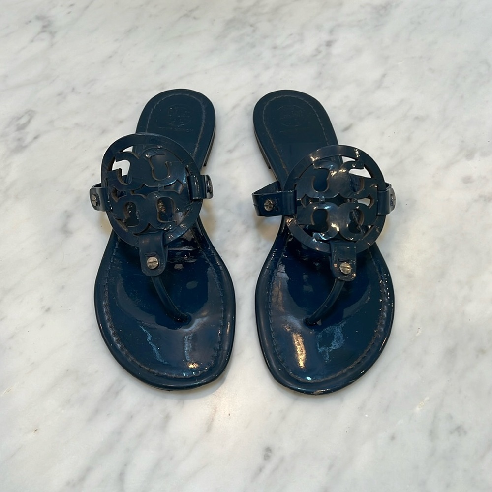 Navy Tory Burch Sandals